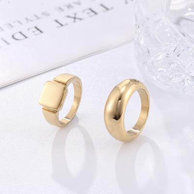 Titanstahlring, schlichtes Diamantdesign, französische Eleganz, vielseitig, stromlinienförmig, für den Zeigefinger