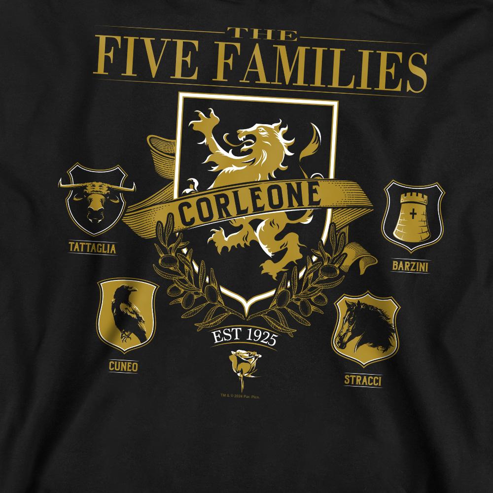 The Godfather Unisex Adult Five Families Logos Sweatshirt