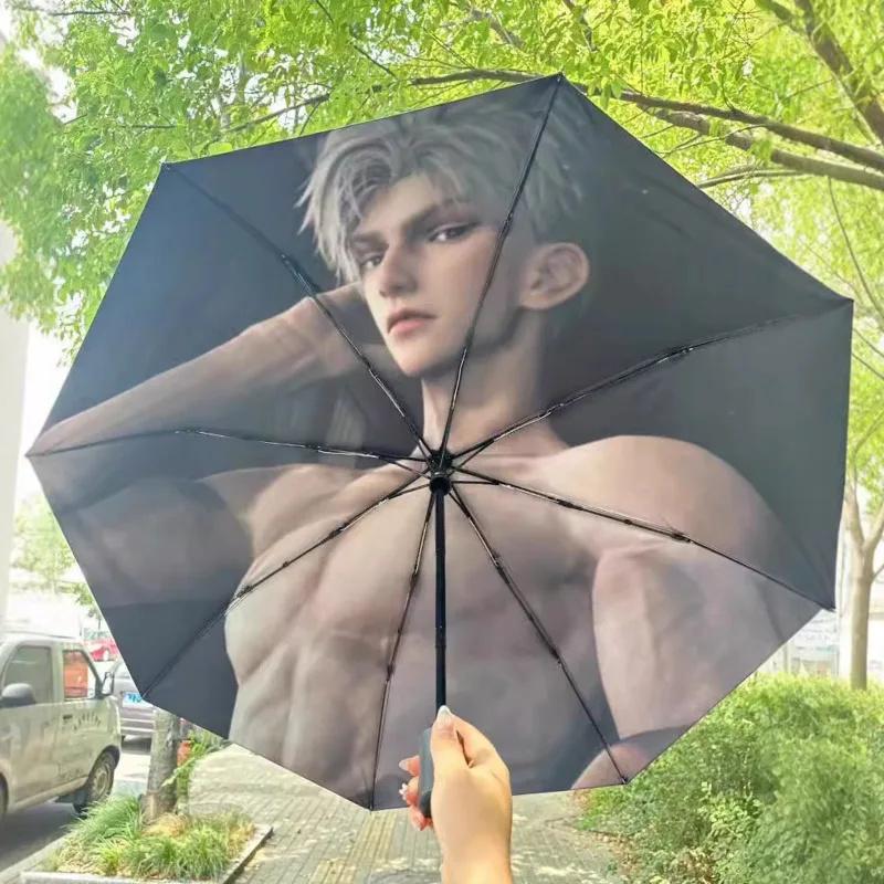 Hra Love And Deepspace Sylus Cosplay Anime Plně Automatické Slunečníky s Ochrannou vrstvou proti slunci Slunečník Skládací Deštník Slunce Déšť Dárek