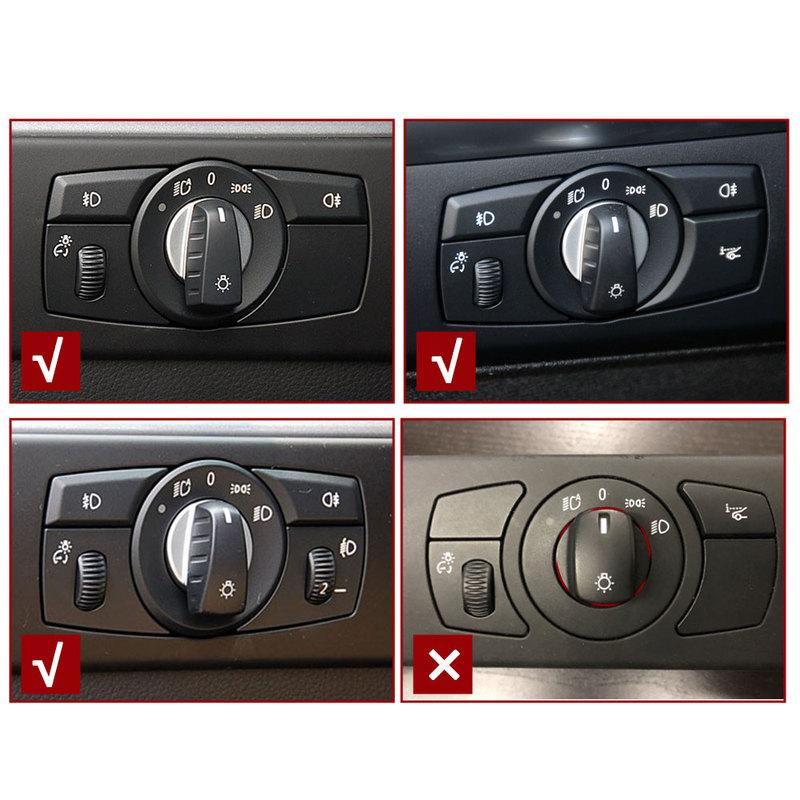 Car Headlamp Switch Rotary Knob Button Cap For BMW 5 Series E60 X5 X6 E70 E71 E72 2007 2008 2009 2010 61319134725 61319134730