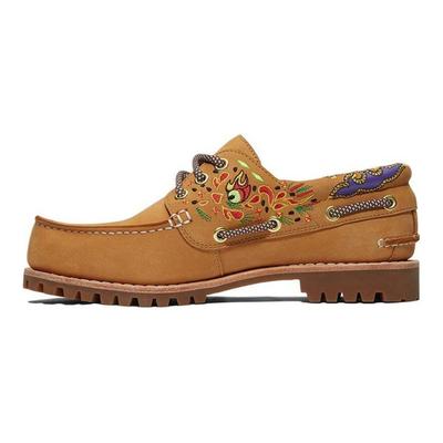 CLOT X  Classic Low Top Three Hole Boat Shoes Women Shoes Wheat A5Z9YW