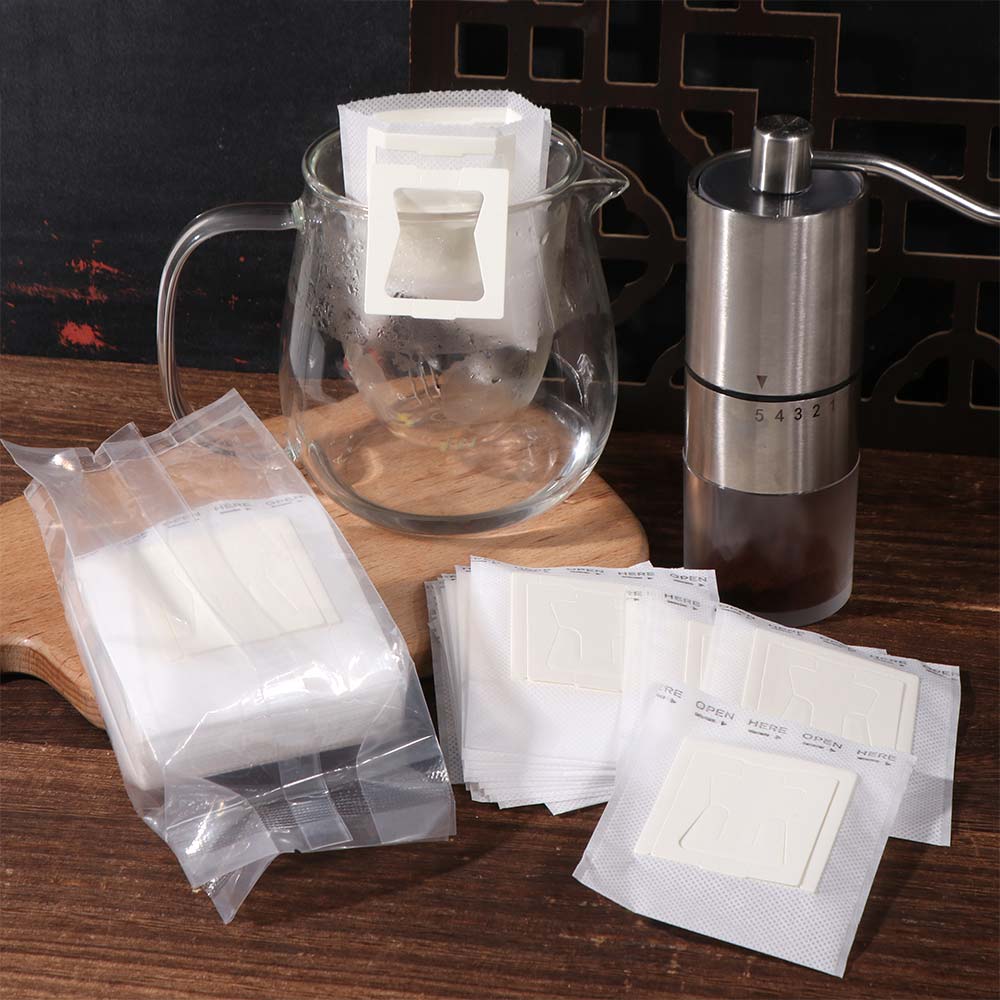 50Pcs Single Serve Coffee Filter Paper Bag Non-woven Fabric Disposable Coffee Fliter Bag  Travel