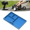 Magnetic Screw Tray Aluminium Alloy Magnetic Adsorption Widely Used Magnetic Parts Tray with Magnetic Pad for RC Repair Magnetic Tray(Blue)