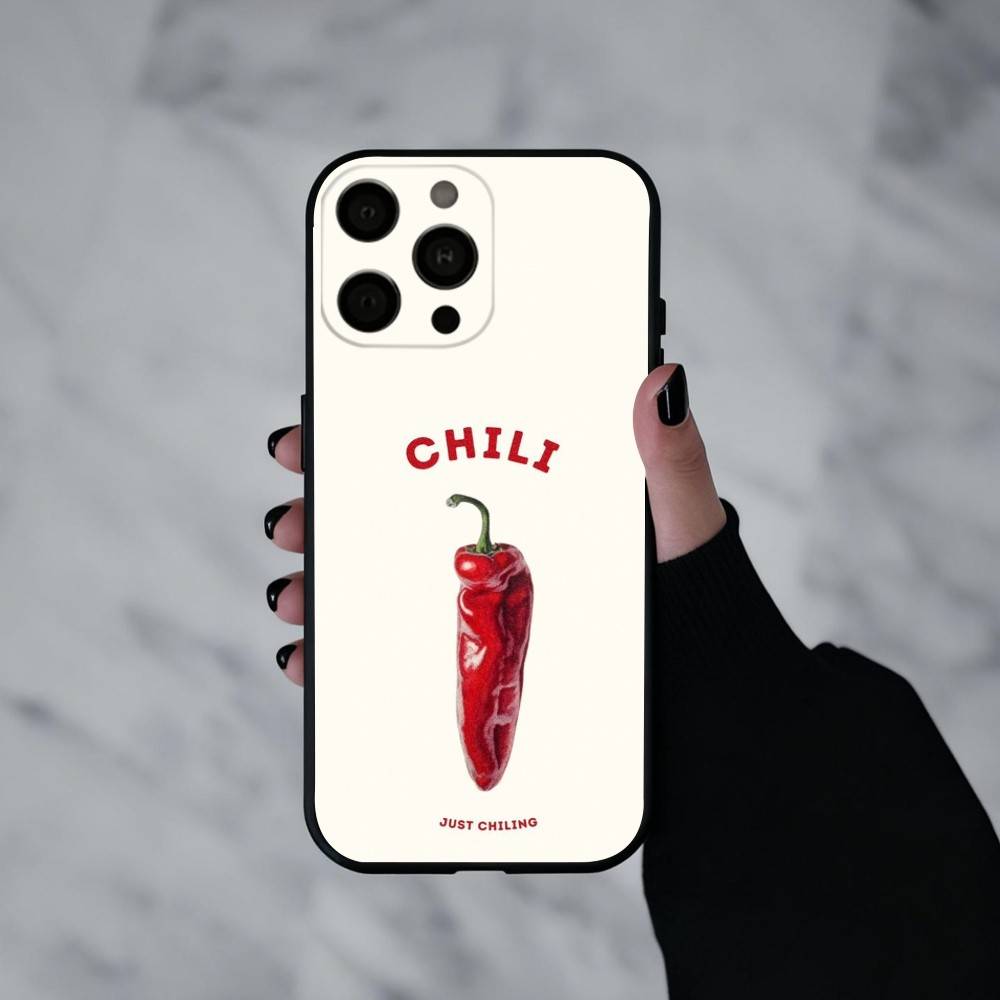 L-Love Red Chili  Phone Case Silicone Soft For IPhone 17pro 16 15 14 13 12 11 X XR Plus Pro Max Plus