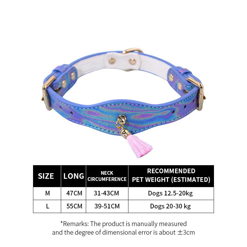 

PVC Dog Collar for Dogs, Soft Padded Dog Leather Collar with Heavy Duty Gold Buckle,Durable & Comfortable for Dogs Daily Walking M синий