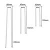 New 50PCS U-shaped Garden Staples Heavy-duty Fence Tubing Stakes Sod Pins Galvanized Landscape Spike For Holding Lawns Barrier