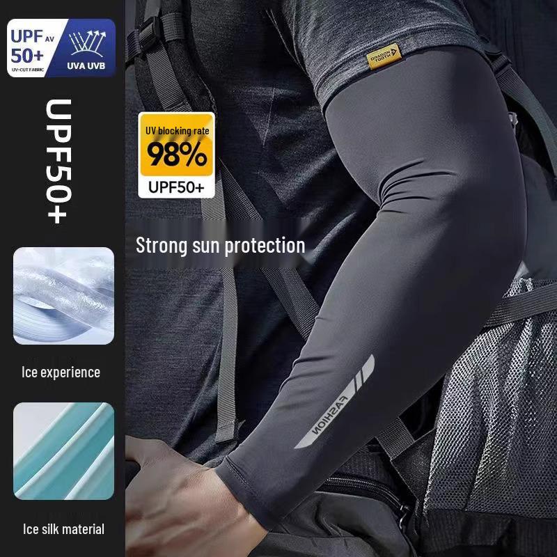 Manchons en soie glacée anti-UV: Protection Solaire Extra Longue pour Hommes & Femmes - Parfait pour le Cyclisme, la Pêche