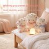 Kids Lamb Plush Dolls With Flowers And Lace Scarf Decor For Girls And Boys Soft Sleeping Pillow Gift
