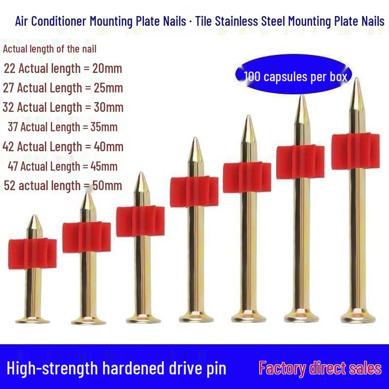 27/32mm Large Head Steel and Cement Hanging Nails for Wall, Home Improvement Hardware, Suitable for Nail Gun