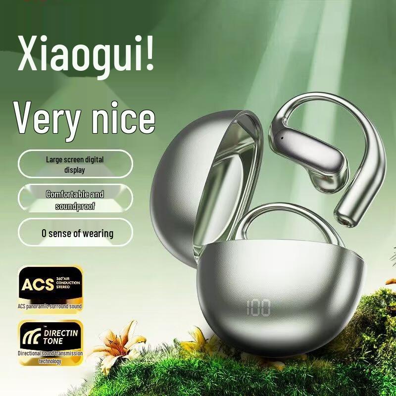 M118 Bone Conduction Bluetooth Earphones: Wireless In-Ear, High-Quality Sound, Noise Reduction, Gaming Low Latency, Digital Battery Display.