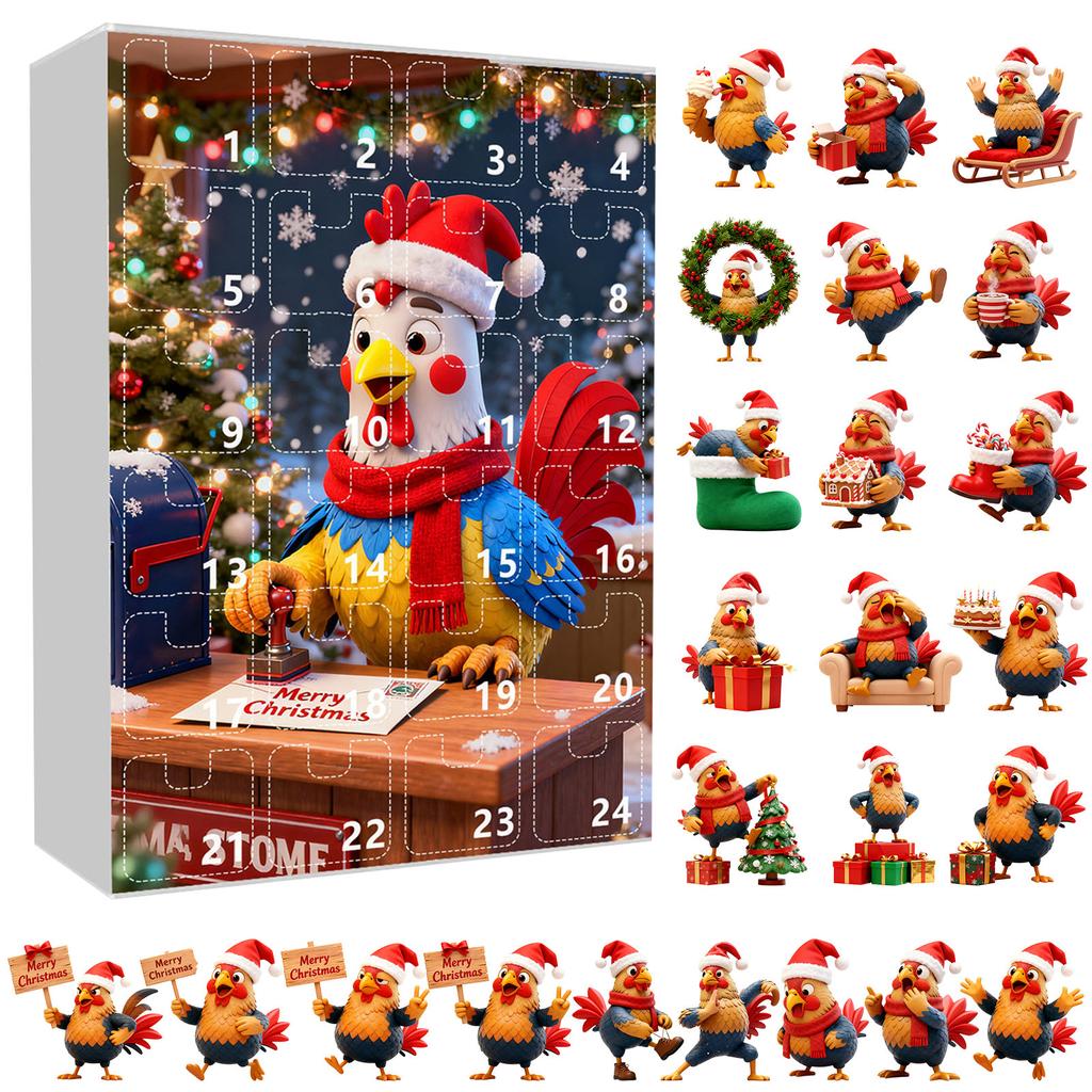 2D Advent Calendar 24 Days Countdown Calendar With Musical Character Collectibles, Advent Calendar
