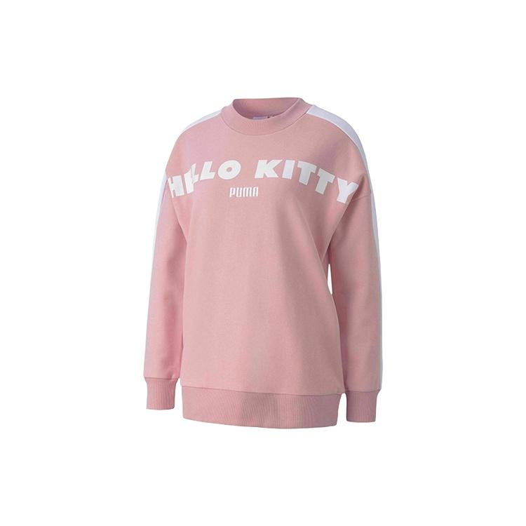 (WMNS) PUMA x Hello Kitty CasualSport Round NeckKnitting Hoodie PinkRed Women s 597139-14 S