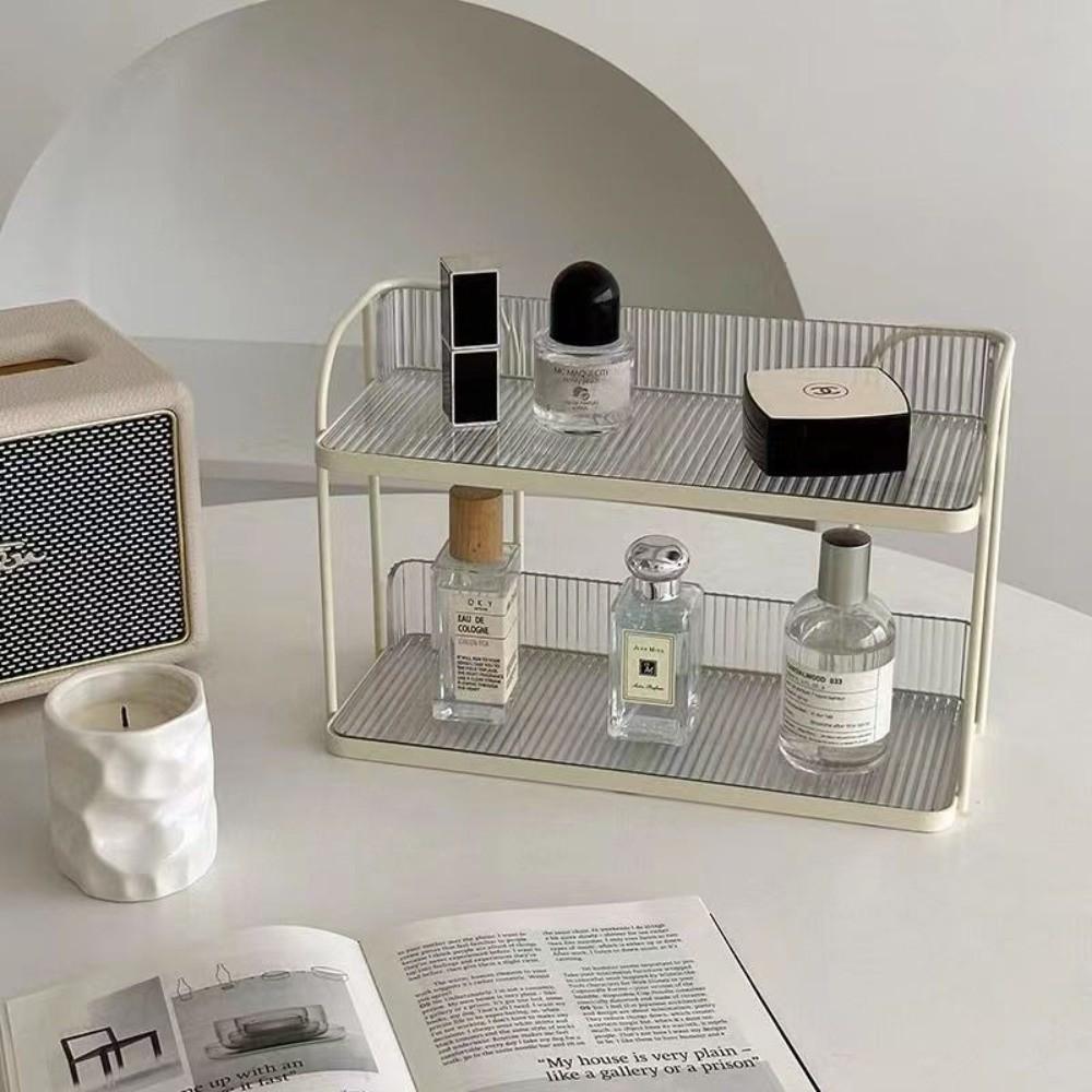 Double-layer Organizer Shelf Simple Design Condiment Shelf Space Saving Counter Organizer  Bathroom