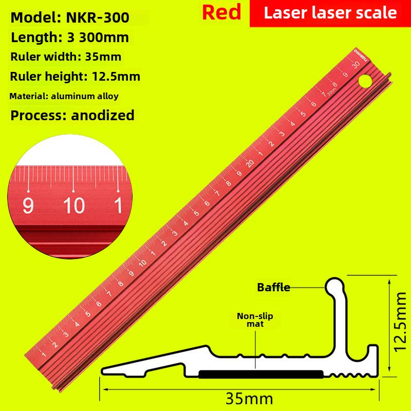 Multifunctional Aluminum Alloy Ruler: Stainless Steel, Cutting, and Protective Features