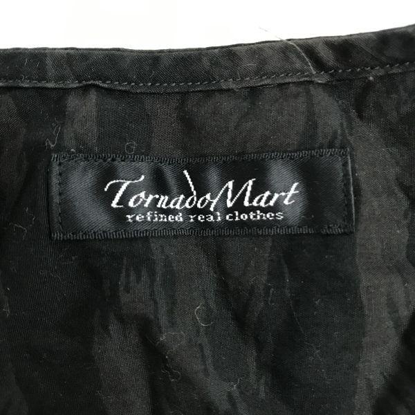 TORNADO MART Black Camouflage Collarless Long Sleeve Shirt Men’s L Cotton(USED)