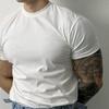 Heren Sneldrogend T-shirt met Korte Mouwen voor Fitness met Kleine Halslijn