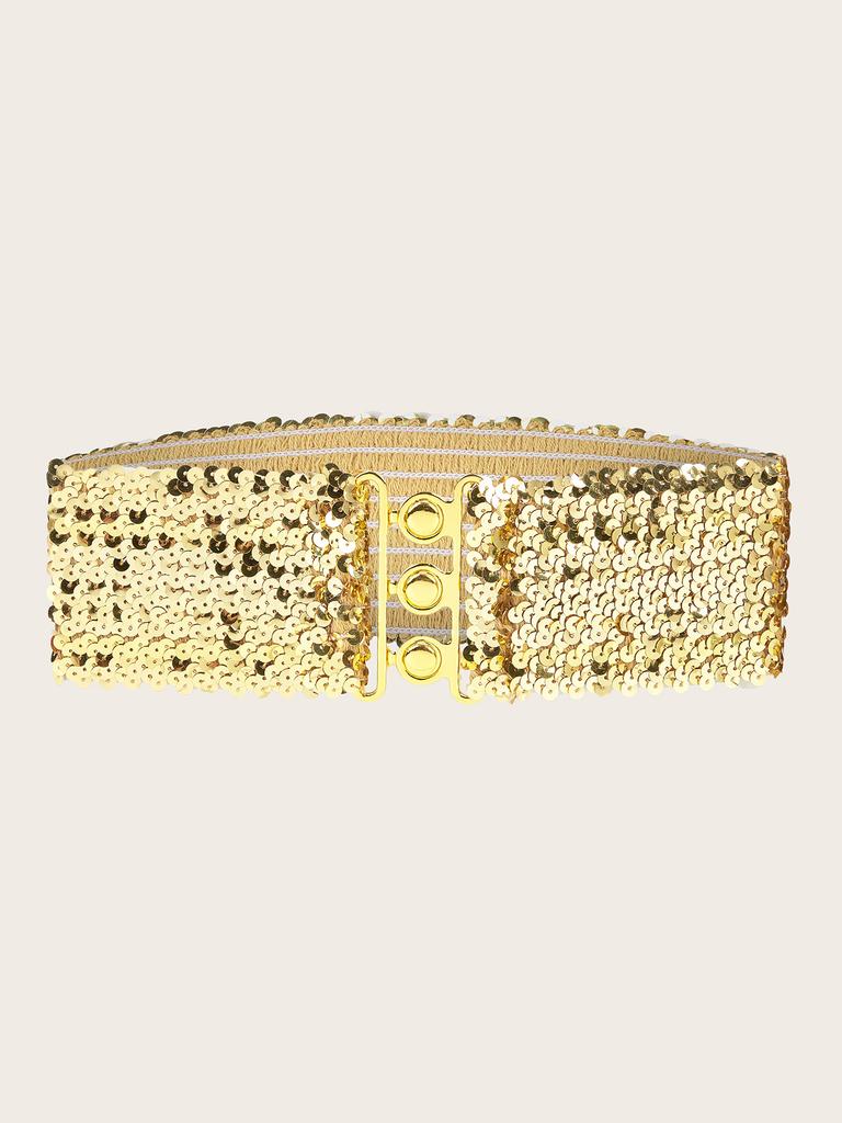 Belt Women'S Personality Fish Scales Belt Elastic Wide Waist Seal Women'S Dress Accessories