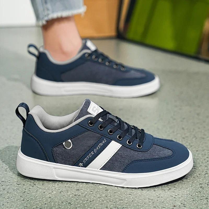 Men Shoes Canvas High Quality Breathable Flats Lace Up Leisure Big Size Fashion Comfort Soft Sole Non Slip Casual Shoes Men
