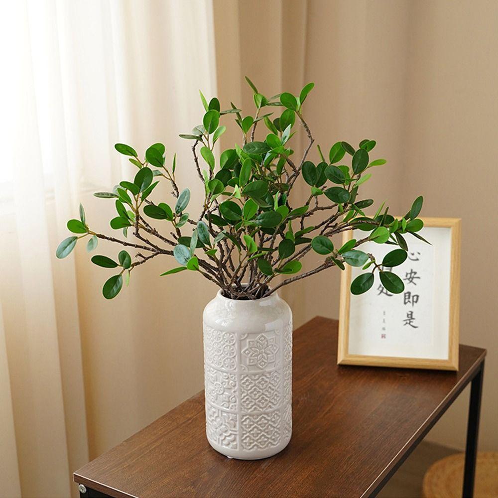 

46cm Simulation Milan Plants Green Plant Fake Plants Artificial Milan Leaves Home Garden Decor 46cm