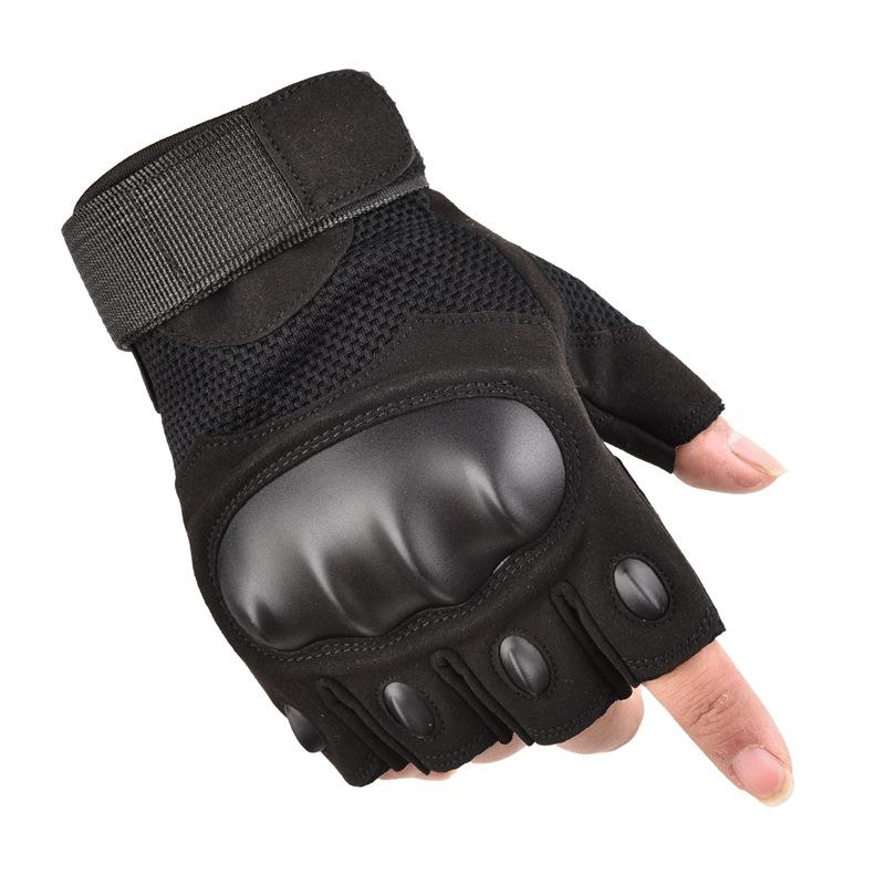 Tactical Half Finger Gloves Outdoor Sports Fighting Training Military Fans Non-Slip Mountaineering Motorcycle Hard Shell Gloves