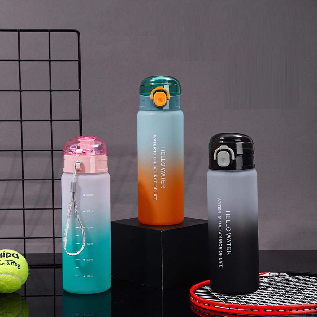 780ml Clear Plastic Leakproof Drinking Cup Sports Water Bottle Drinking Bottle(-Frosted)