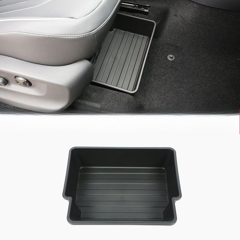 For Volkswagen T-Cross 2019-2023 Car Front Seat Under-seat Storage Box Felt Cloth Car Under Seat Layered Storage Box