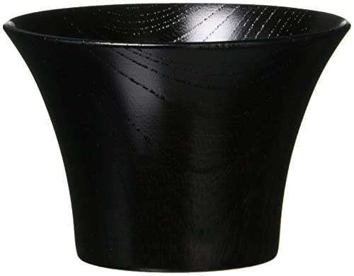 Nakatani Brothers Company "Yamanaka Lacquerware" Zelkova Sake Cup, Black Rubbing, 36-1516