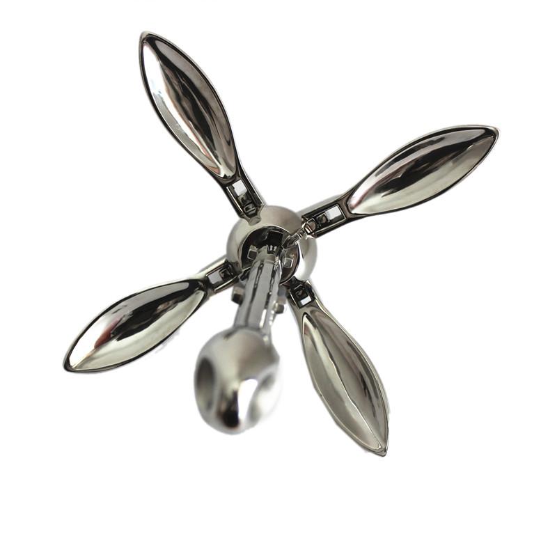 Marine Boat Yacht Accessories 1.5kg Boat Folding Grapnel Anchor 316 Stainless Steel 3.3Lb Anchor Marine Yacht