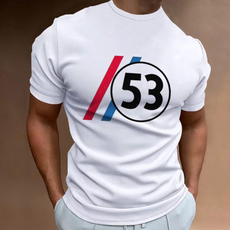 Summer Vintage T Shirt Mens 3D Racing Print Holiday Tops Outdoor Street T-Shirts Oversized Short Sleeve Tee Shirts Male Clothing