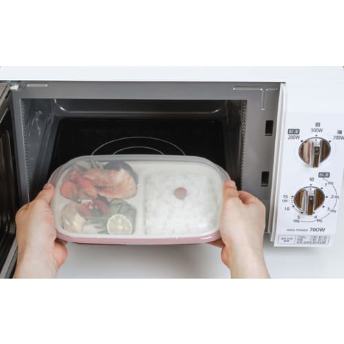 Rakuben Square Lunch Plate with Lid (Vermilion)