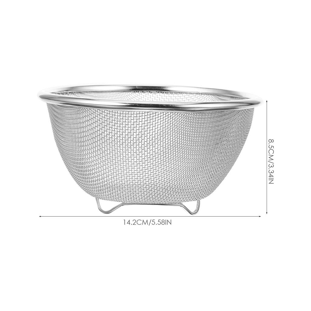 Sieb Verdickt Edelstahl Spüle Abflusskorb Reis Sieb Waschen Küche Becken Lagerung Waschen Silber Schüssel