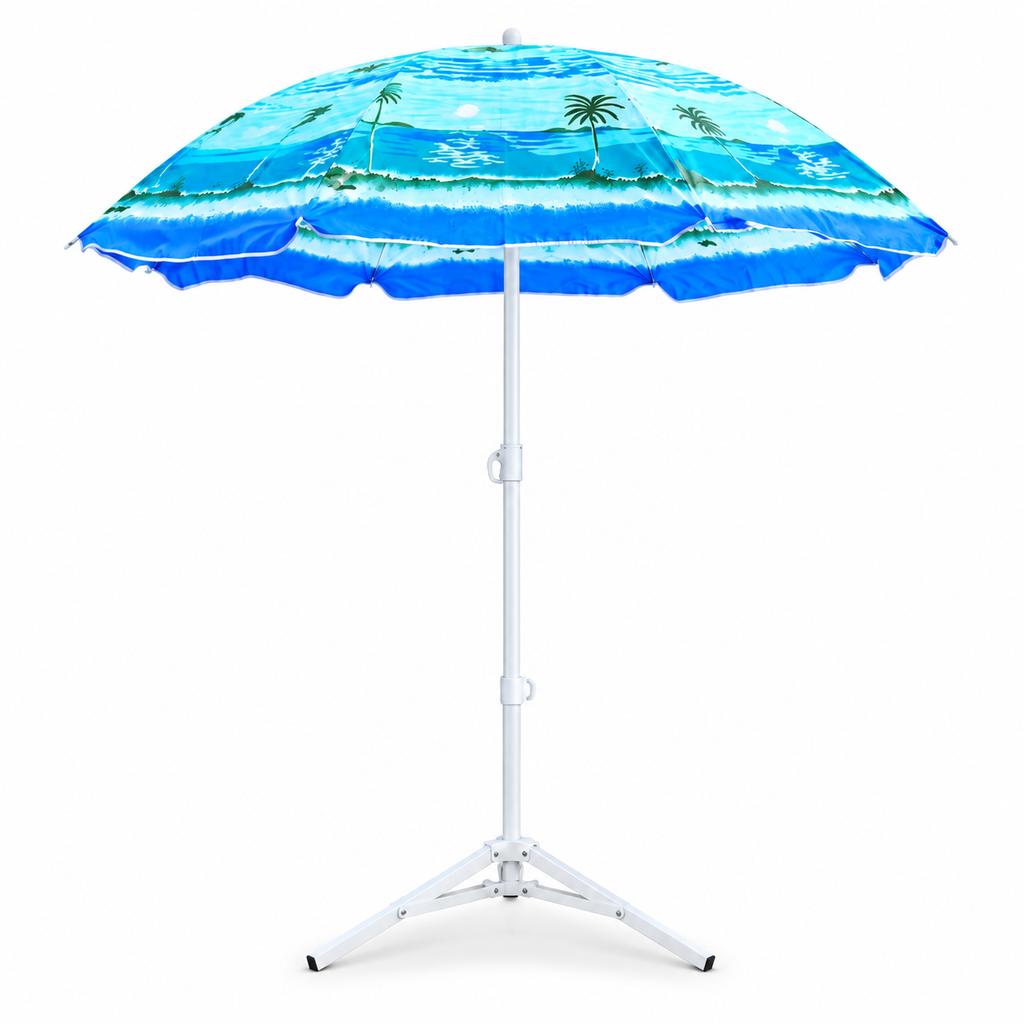 Adult Beach Umbrella with PA++++ Sun Protection, Windproof and Rainproof