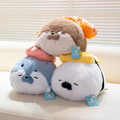 40cm Schattige Sushi Zeehond Knuffel Realistische Knuffel Zeeotter Zachte Pop Creatief Slaapkussen Kussen Verjaardagscadeau