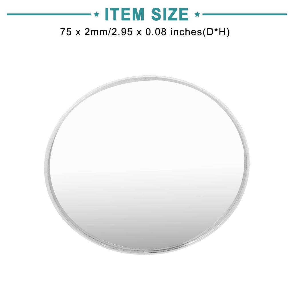ACROPIX Univerzální kulaté samolepicí zpětné zrcátko pro mrtvý úhel do auta 75 mm Stříbrný tón 1 ks