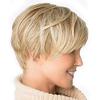 Light Blonde Boy Cut Short Pixie Straight Cosplay Full Wig For White Women