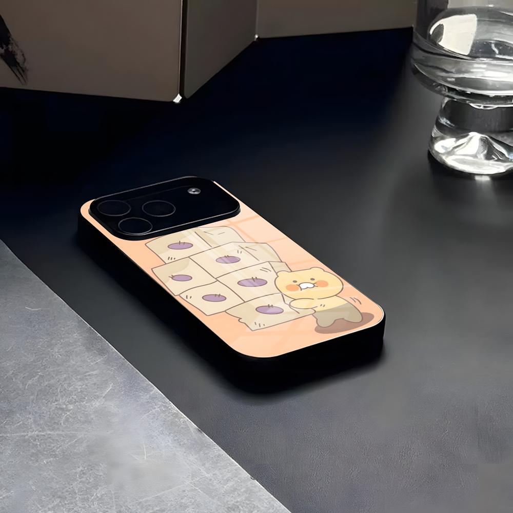 Choonsik Kakao Kakaotalk Korean Phone Case Glass For IPhone17 Air 16 15 17 14 Pro Max 13 12 11 X XS XR Plus Lovely For Samsung S