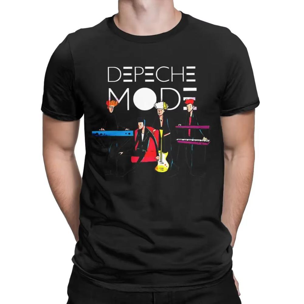 Depeches Cool Modes T-Shirts for Men Leisure Pure Cotton Tee Shirt Crewneck Short Sleeve T Shirt Original Clothing