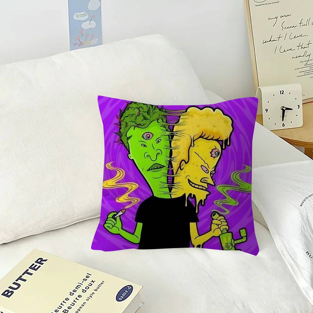Anime Beavis and Butt-Head  Pillow Cushion Cover Pillowcase Living Room Sofa Home Decor Customized