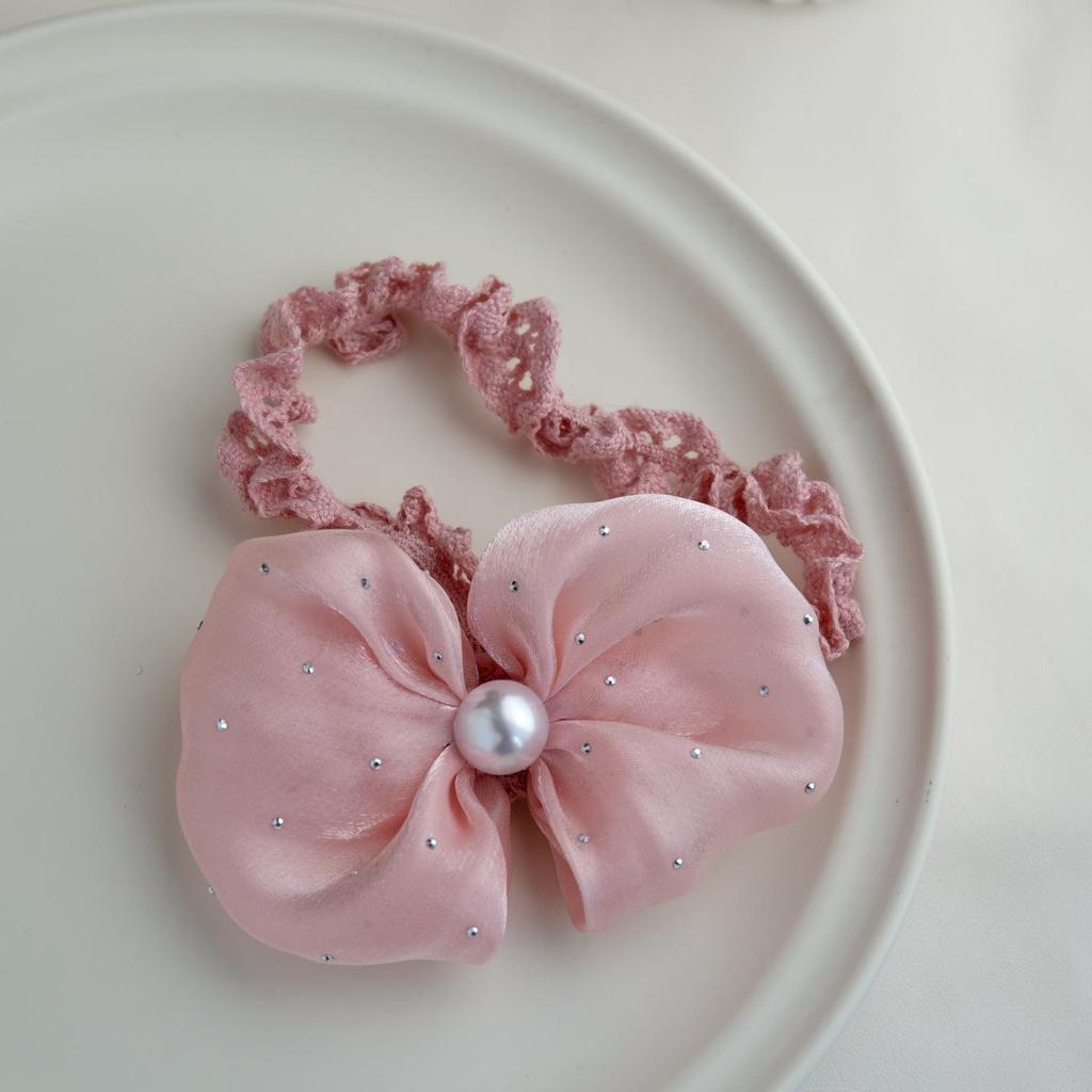 Newborn Birthday Bow Lace Headband - Princess Dress & Full Moon Hair Accessories