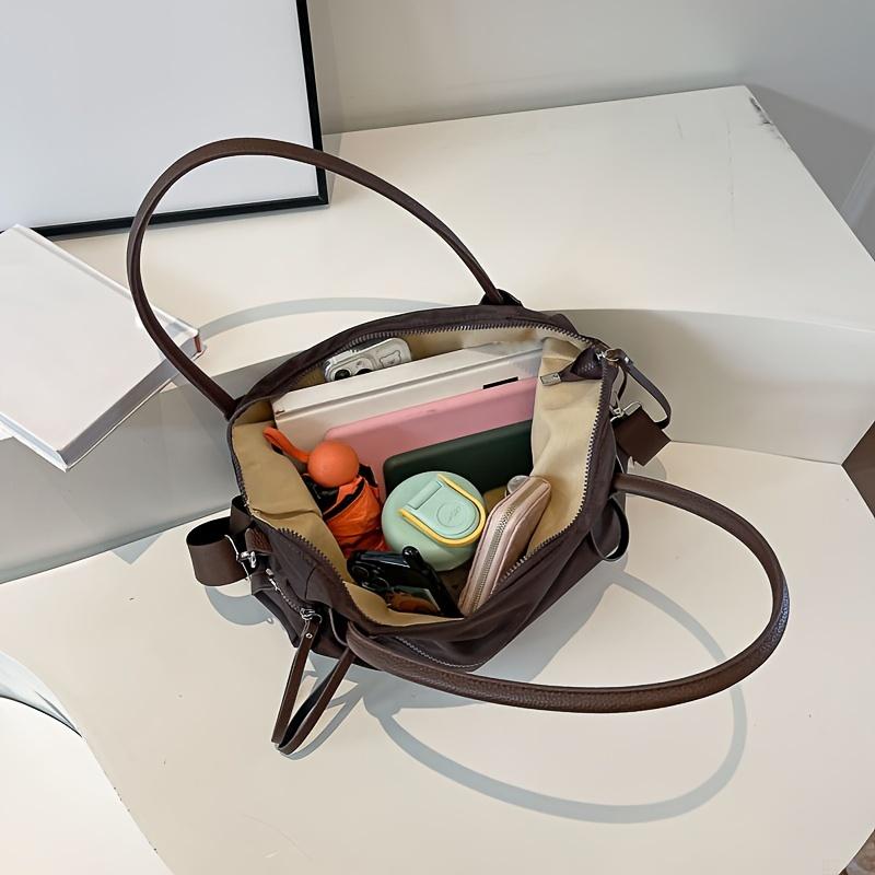 Vintage Nylon Women Shoulder Bag Large Capacity Waterproof Shoulder Bag Daily Commuting Handbag