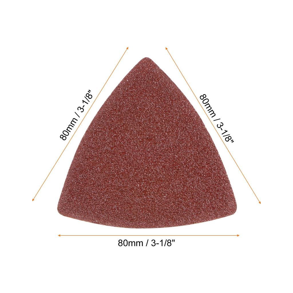 uxcell Triangular Hook and Ring Sandpaper Aluminum Oxide Sanding Pad Random Orbital Mouse Sander Paper Vibration Details Multi Tool Sheet 40 Grit Pack