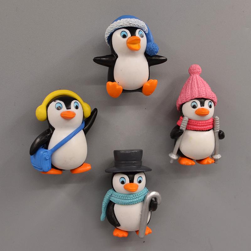 Cartoon Penguin Magnetic Fridge Sticker Home Decor 3D Creative Magnet Decorative Magnet Message Sticker Po Wall