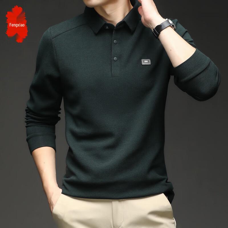 

Men s Long Sleeve Business Casual Polo Shirt 3XL