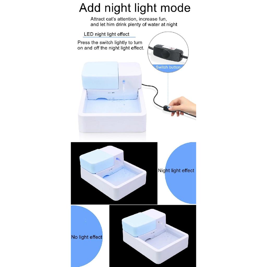Pet Smart Drinking Fountain Pet Feeding Automatic Circulation Filtering Feeder with UV Sterilization Function