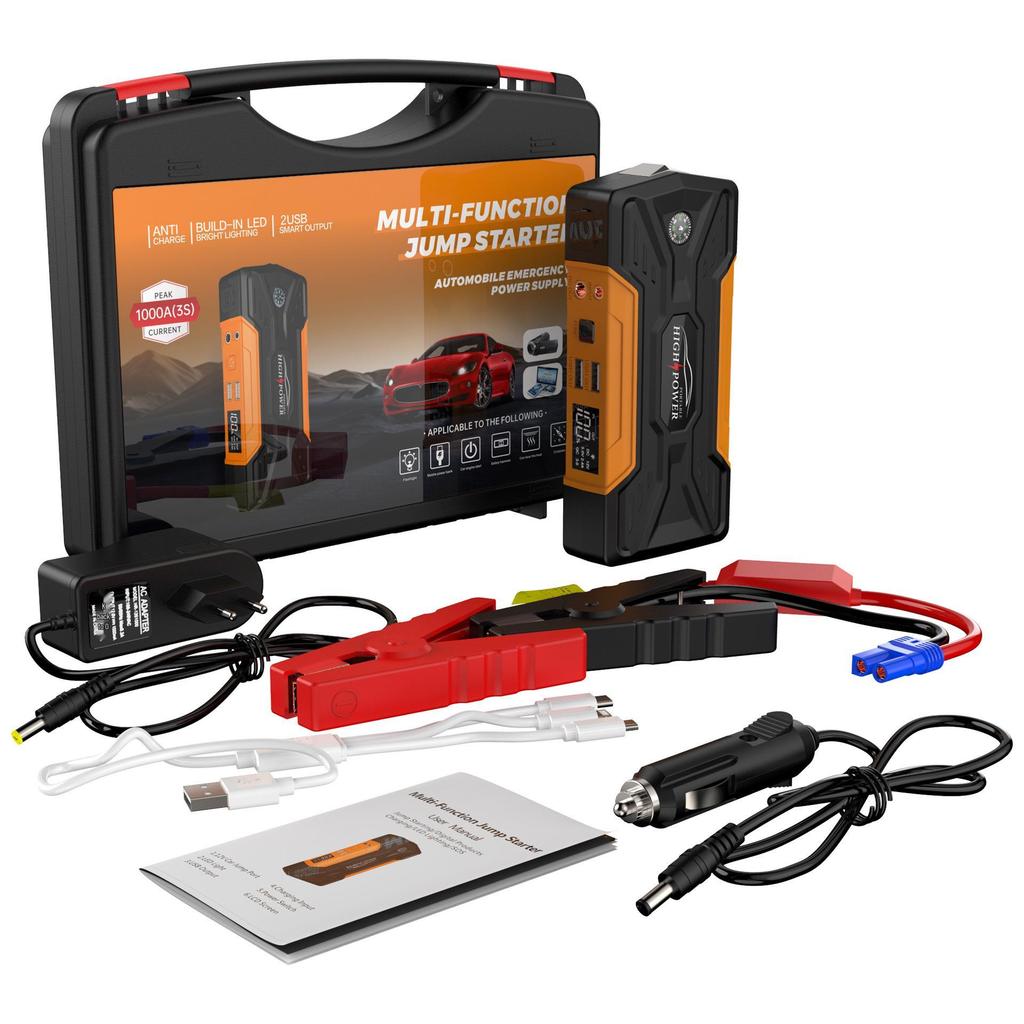 High-Capacity Vehicle Jump Starter - Essential Outdoor Emergency Powerbank