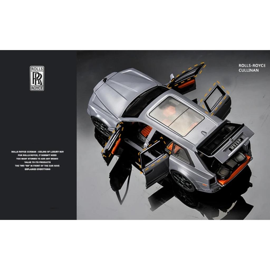 Large Size 1/20 Rolls Royce SUV Cullinan Alloy Luxy Car Model Diecast Metal Toy Vehicles Car Model Sound and Light Children Gift
