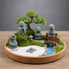 Durable Miniature Buddha Statue Exquisite Cute Little Monks Figurine Handmade Zen Garden Ornament Outdoor