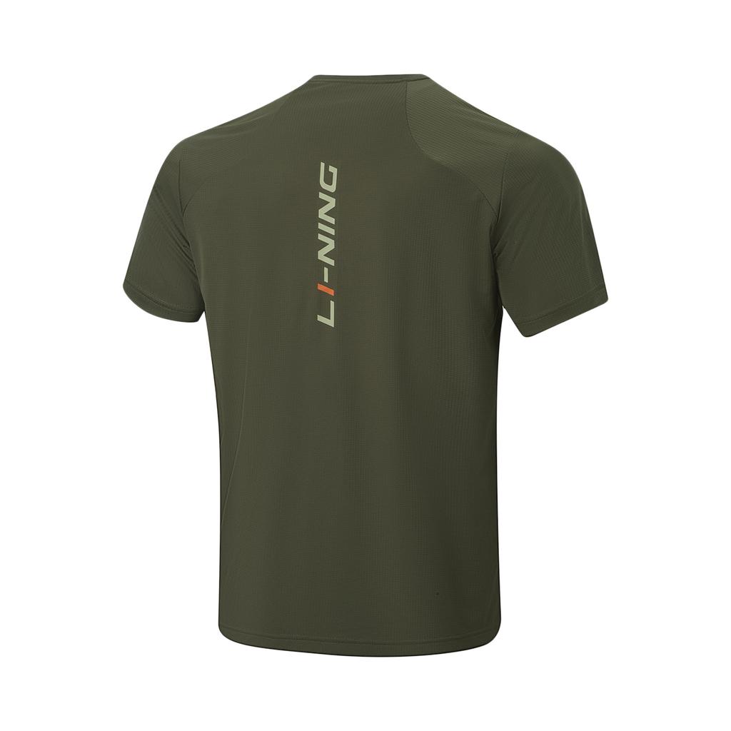 Li-Ning Soft Minimalist Letter Print Back Short Sleeve T-Shirt Men Tops ATSW321-1