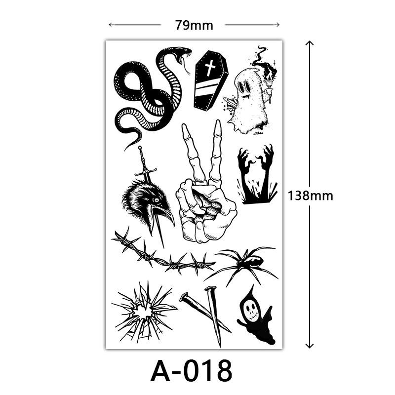 

Хэллоуин татуировки наклейки череп серп смерти черная летучая мышь надгробие татуировка тыквы