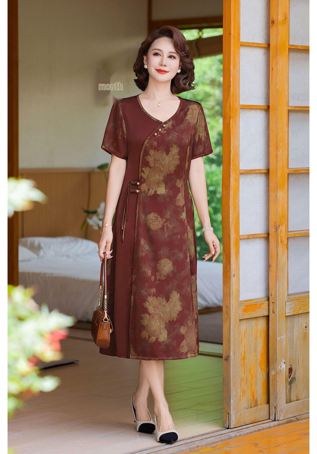 Elegant Women s Summer Slimming Long Dress - Short Sleeve, Fashion Casual Style 2026 4XL